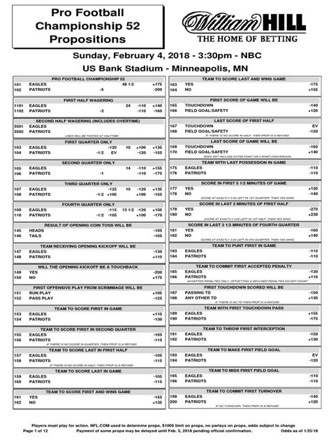 william hill super bowl 53 prop bets|william hill horse racing today.